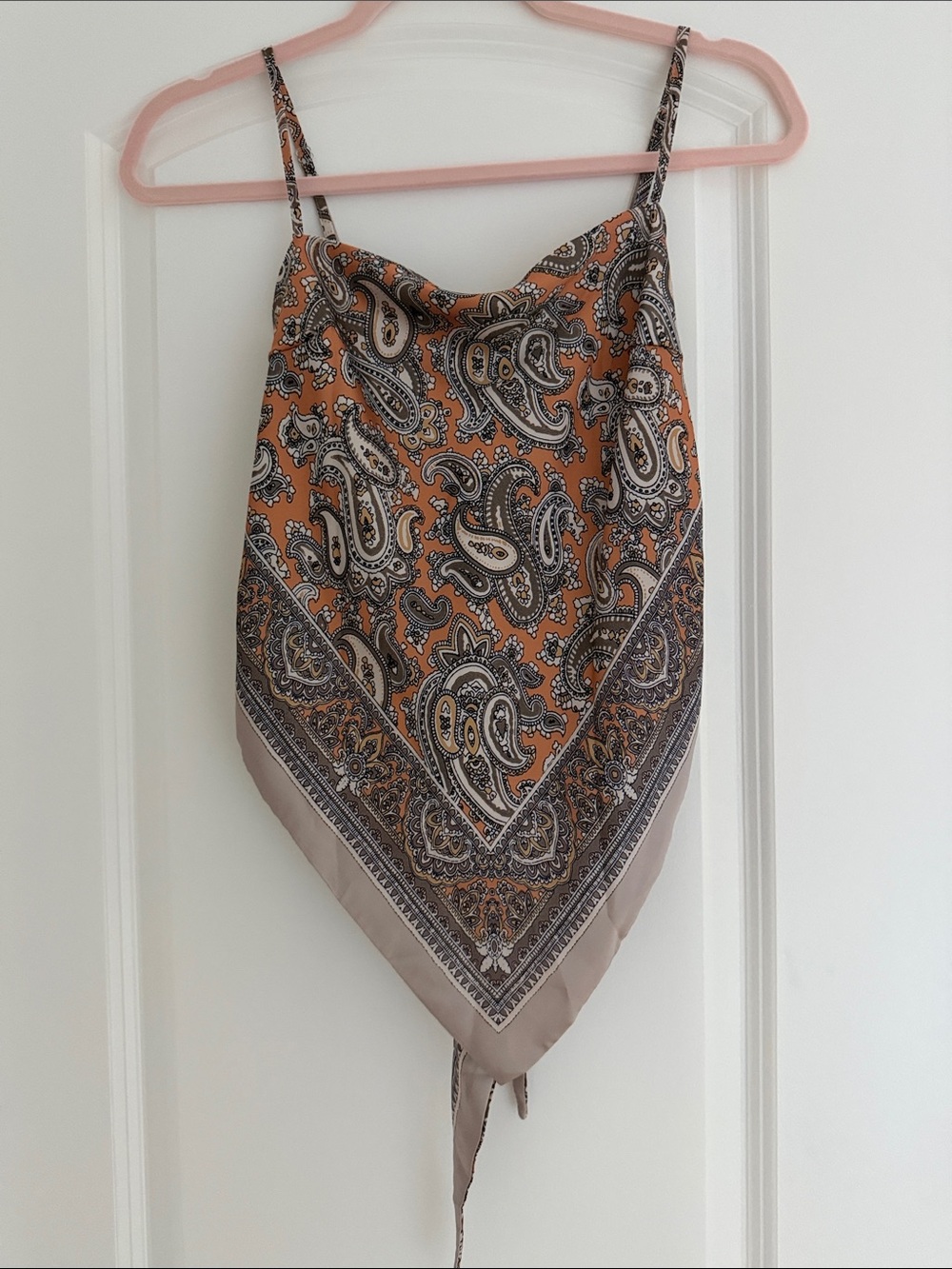 Paisley Print bandana tie top
